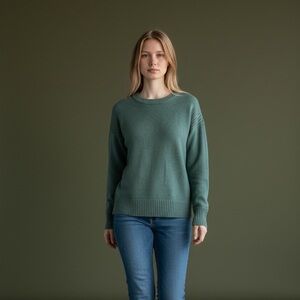 Philosophy Green Crew Neck Sweater. Size M